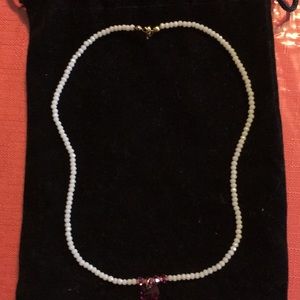 Necklace,  Cristal Swarovski, gold plate.